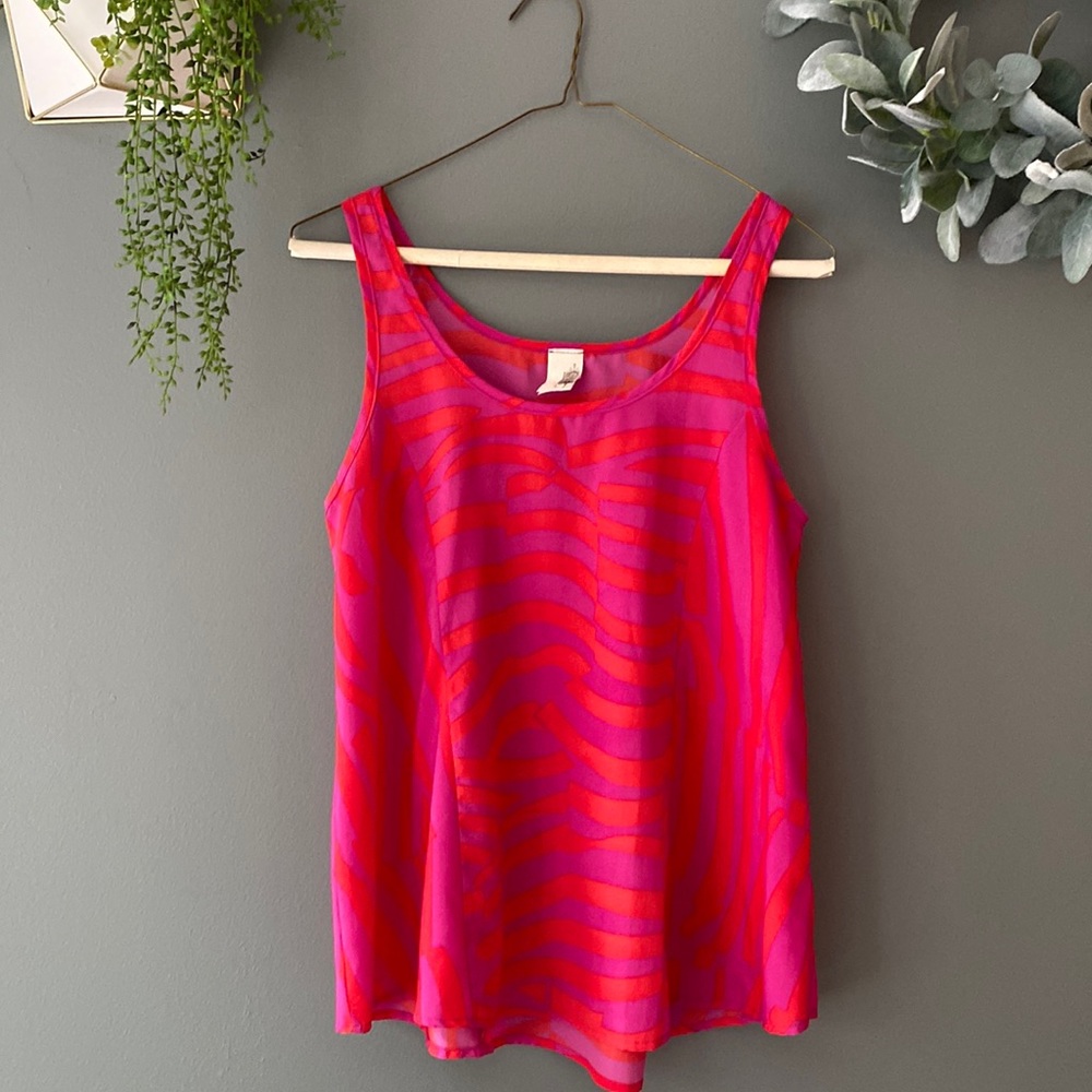 Pink and red tank
